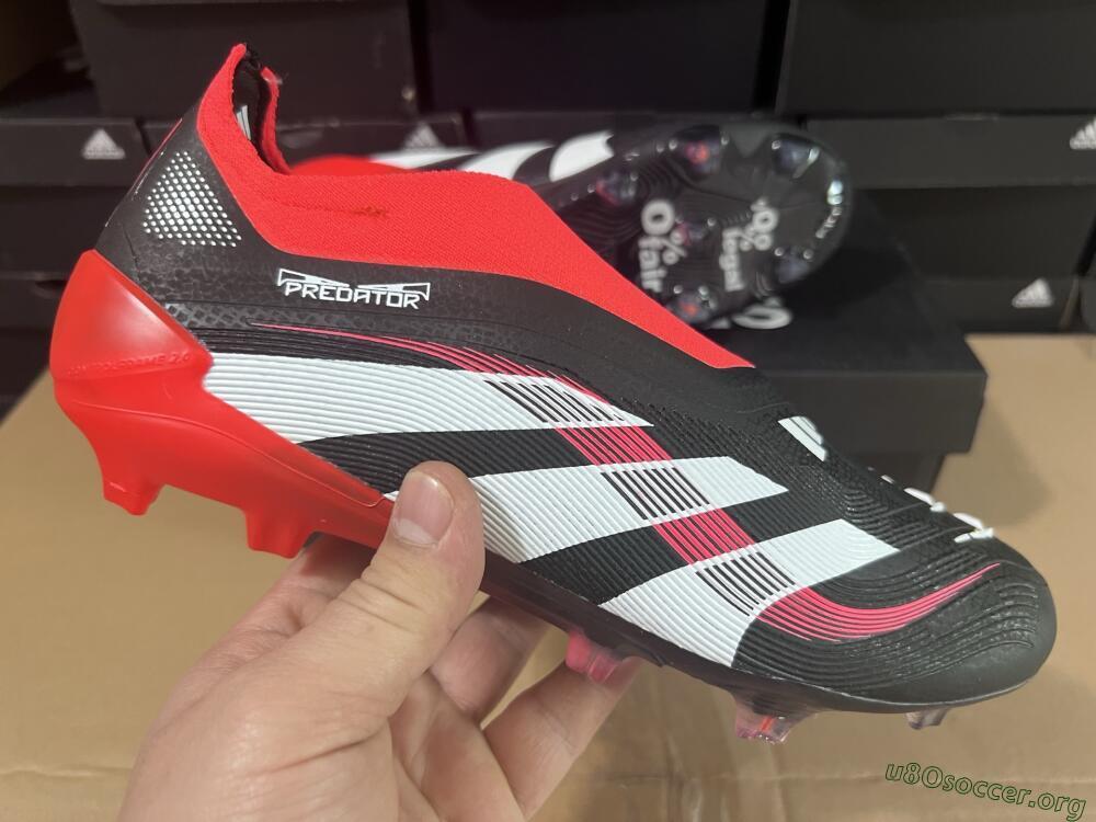 Adidas Predator Laceless Elite 25 FG Football Boots - Black/White/Red