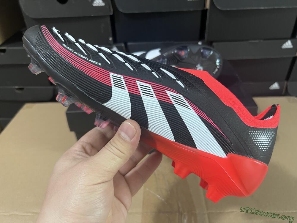 Adidas Predator Laceless Elite 25 FG Football Boots - Black/White/Red