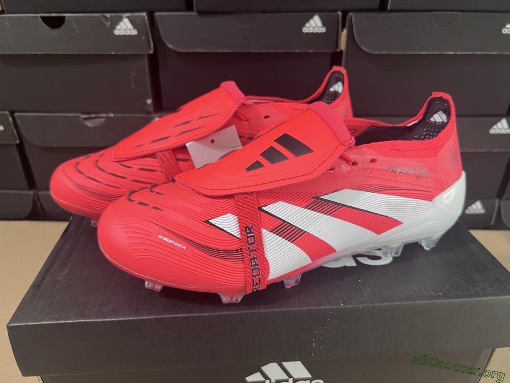 Adidas Predator Elite Foldover Tongue 2025 Pure Victory FG Football Boots - Lucid Red/White/Black