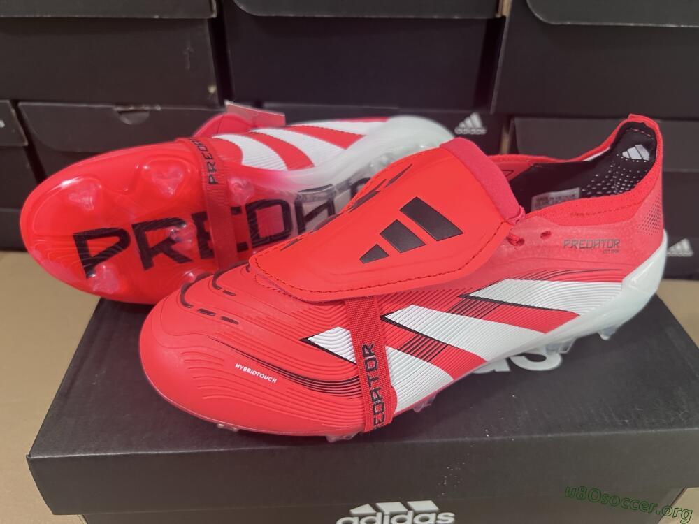 Adidas Predator Elite Foldover Tongue 2025 Pure Victory FG Football Boots - Lucid Red/White/Black