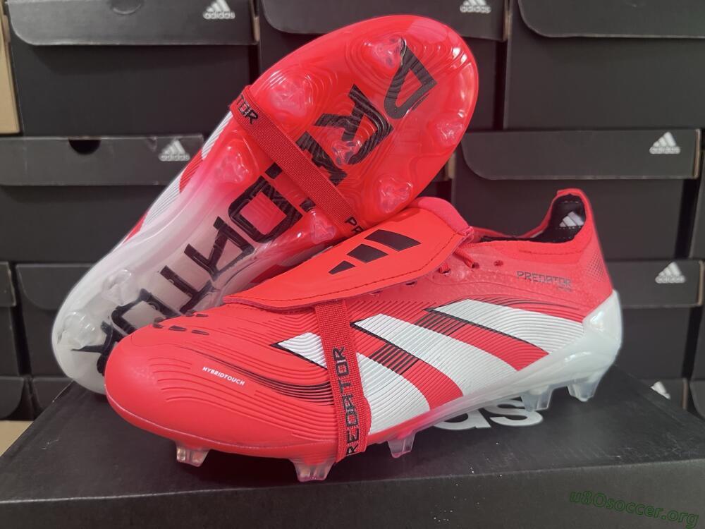 Adidas Predator Elite Foldover Tongue 2025 Pure Victory FG Football Boots - Lucid Red/White/Black