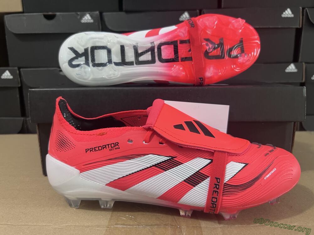 Adidas Predator Elite Foldover Tongue 2025 Pure Victory FG Football Boots - Lucid Red/White/Black
