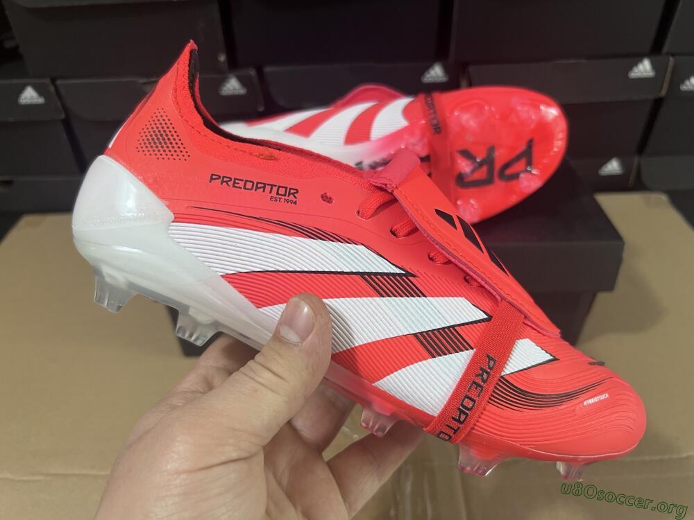 Adidas Predator Elite Foldover Tongue 2025 Pure Victory FG Football Boots - Lucid Red/White/Black