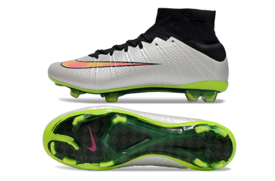 Nike Mercurial Superfly 4 CR7 FG Football Boots - Silver/Pink/Black/Yellow