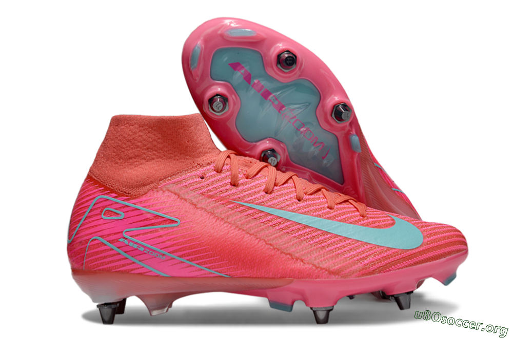 Nike Air Zoom Mercurial Superfly 10 Elite SG Football Boots - Pink/Jade 2