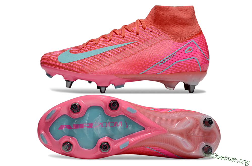 Nike Air Zoom Mercurial Superfly 10 Elite SG Football Boots - Pink/Jade 1