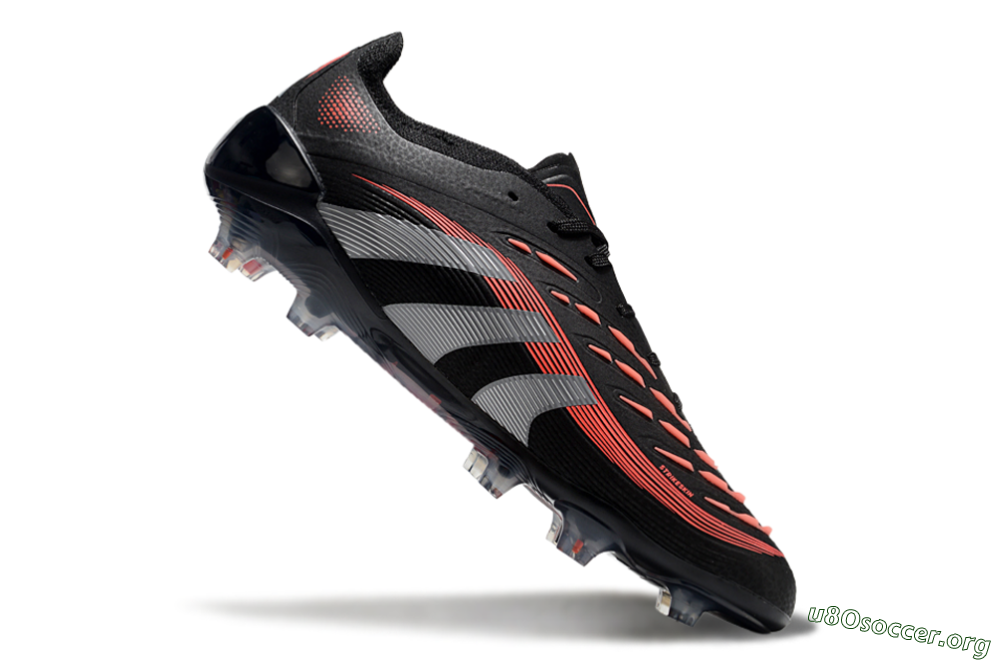 Adidas Predator Elite 25 FG Football Boots - Black/Red/Grey 4