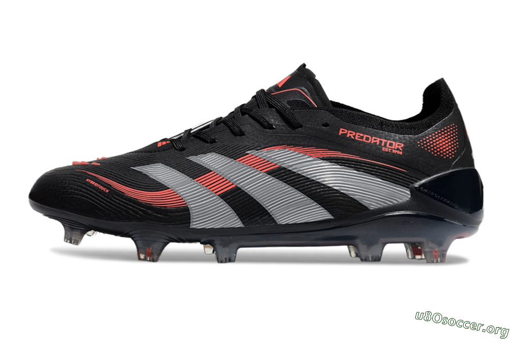 Adidas Predator Elite 25 FG Football Boots - Black/Red/Grey 3