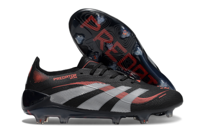 Adidas Predator Elite 25 FG Football Boots - Black/Red/Grey