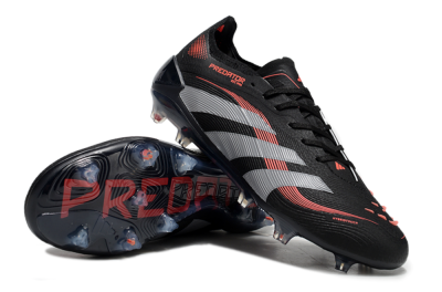 Adidas Predator Elite 25 FG Football Boots - Black/Red/Grey