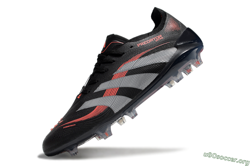 Adidas Predator Elite 25 FG Football Boots - Black/Red/Grey 5