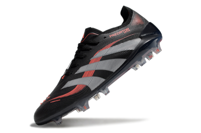 Adidas Predator Elite 25 FG Football Boots - Black/Red/Grey