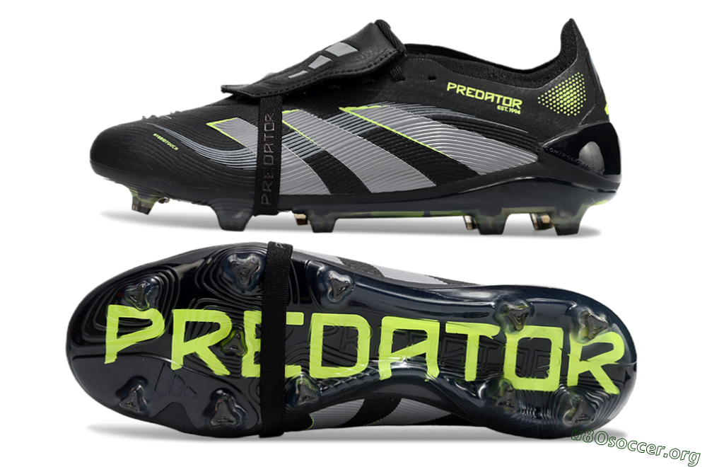 Adidas Predator Elite 25 Foldover Tongue FG Football Boots - Black/Yellow/Grey 1