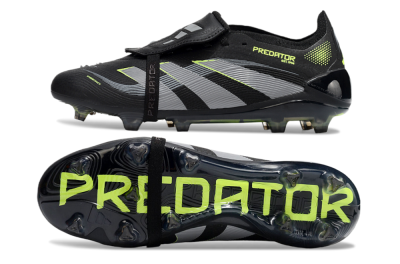 Adidas Predator Elite 25 Foldover Tongue FG Football Boots - Black/Yellow/Grey
