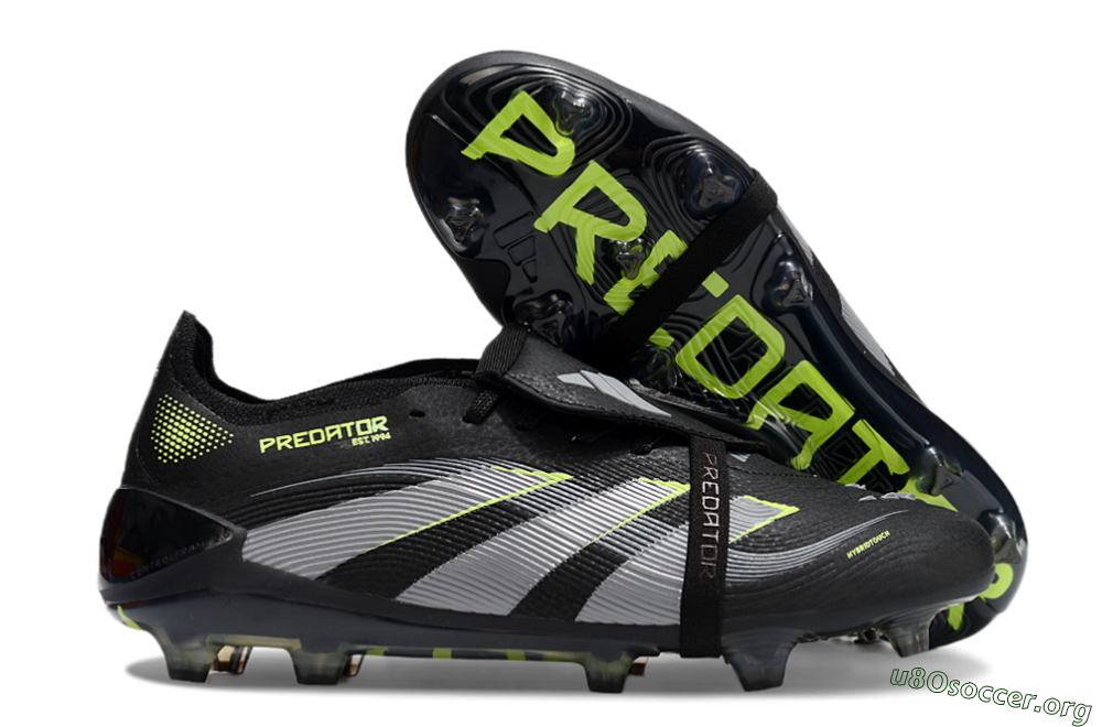 Adidas Predator Elite 25 Foldover Tongue FG Football Boots - Black/Yellow/Grey 2