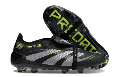 Adidas Predator Elite 25 Foldover Tongue FG Football Boots - Black/Yellow/Grey