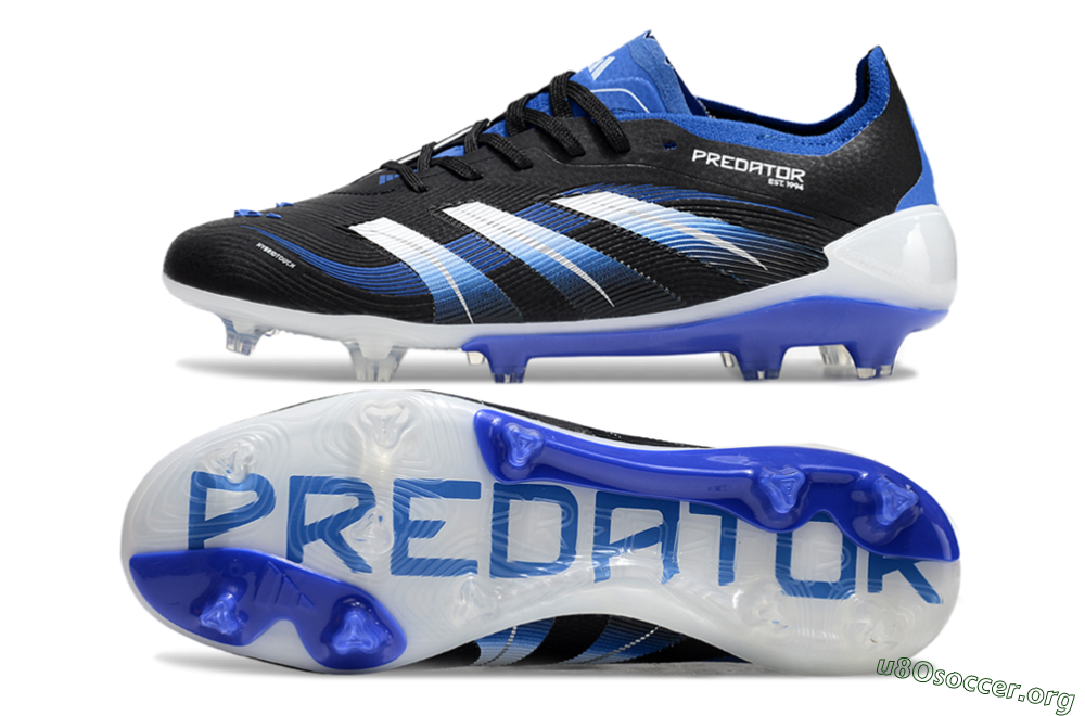 Adidas Predator Elite 25 FG Football Boots - Black/Blue/White 1