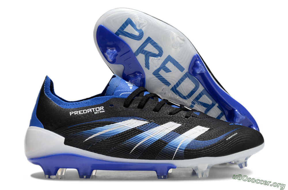 Adidas Predator Elite 25 FG Football Boots - Black/Blue/White 2