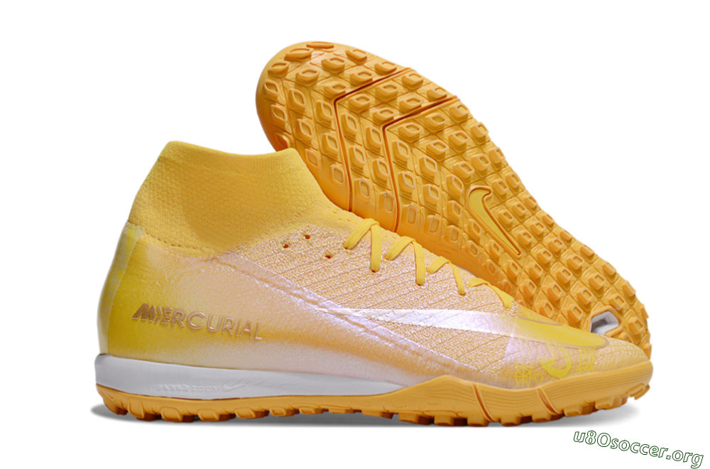 Nike Air Zoom Mercurial Superfly 10 Elite TF Football Shoes - Yellow/White 2