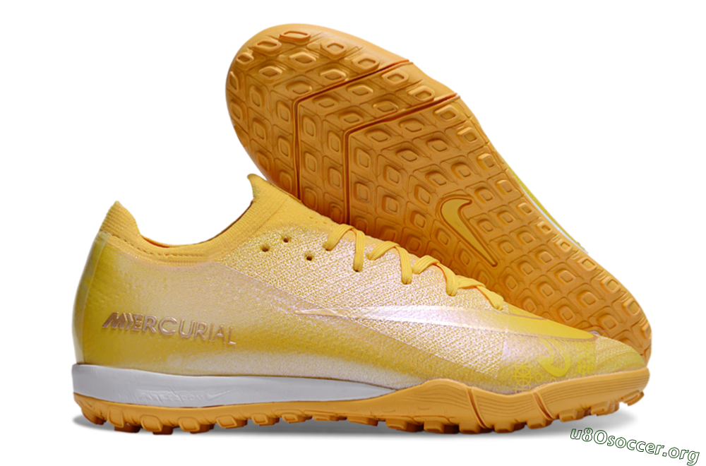 Nike Air Zoom Mercurial Vapor 16 Elite TF Football Shoes - Yellow/White 2