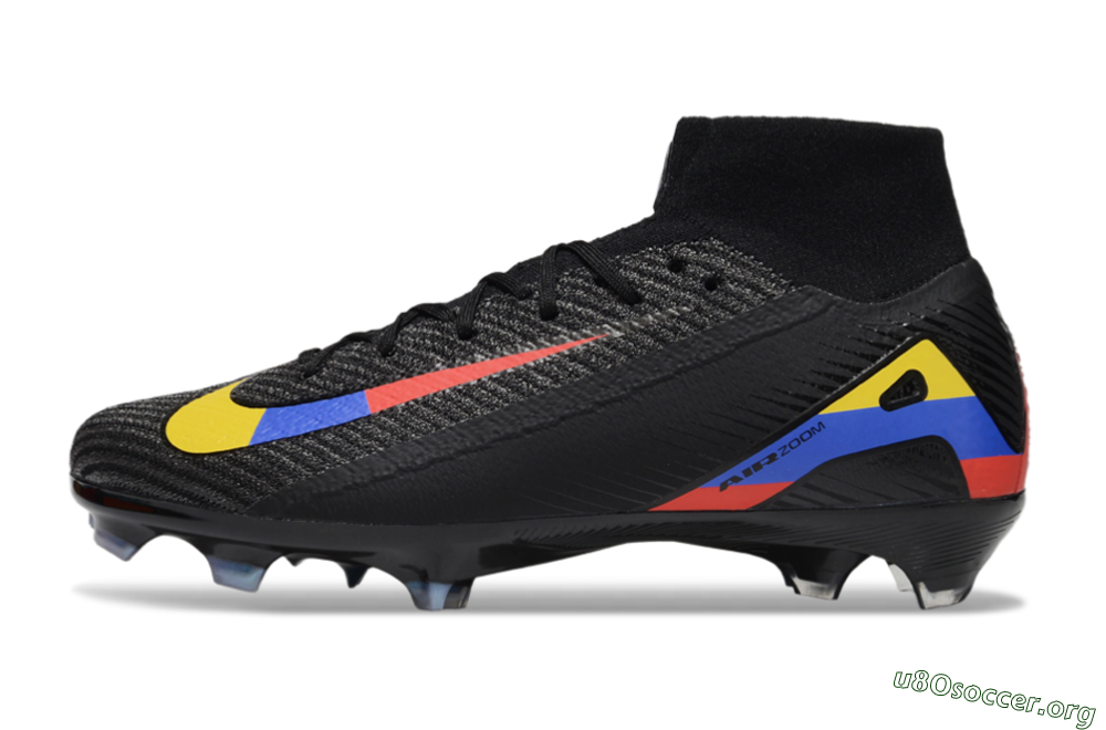 Nike Air Zoom Mercurial Superfly 10 Elite FG Football Boots - Black/Red/Blue/Yellow 4