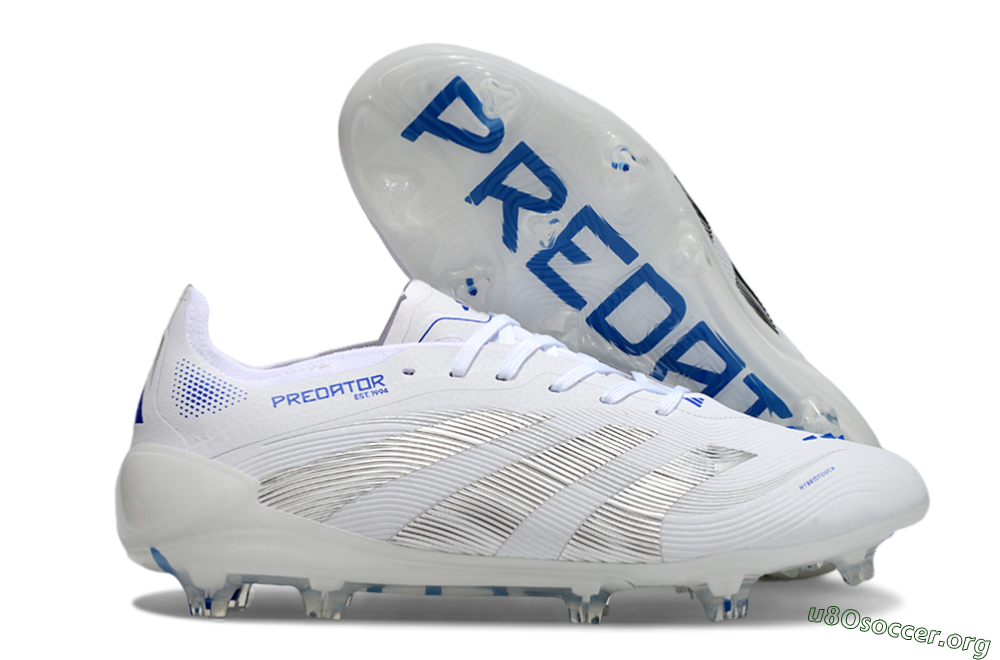 Adidas Predator Elite 25 FG Football Boots - White/Blue/Black 2