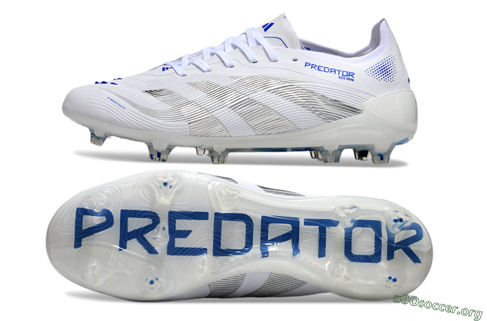 Adidas Predator Elite 25 FG Football Boots - White/Blue/Black 1