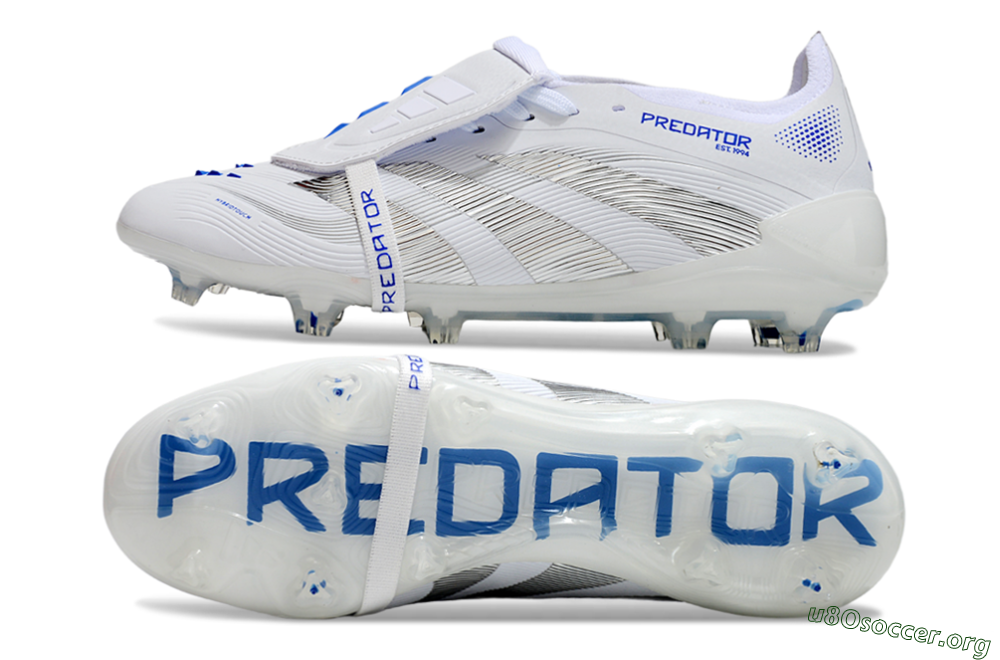 Adidas Predator Elite 25 Foldover Tongue FG Football Boots - White/Blue/Black 1