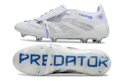 Adidas Predator Elite 25 Foldover Tongue FG Football Boots - White/Blue/Black