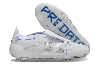 Adidas Predator Elite 25 Foldover Tongue FG Football Boots - White/Blue/Black