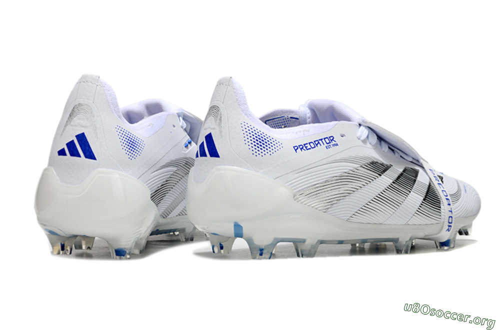 Adidas Predator Elite 25 Foldover Tongue FG Football Boots - White/Blue/Black 6