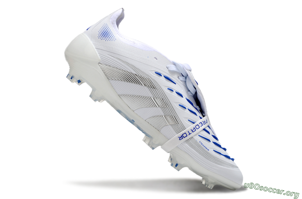Adidas Predator Elite 25 Foldover Tongue FG Football Boots - White/Blue/Black 4