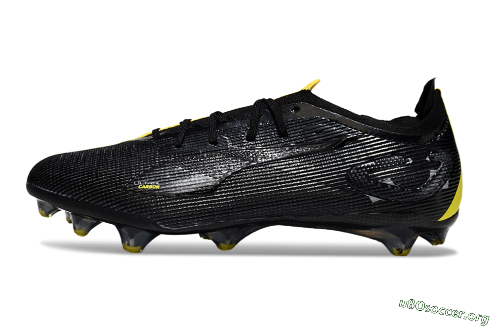 Puma Ultra Ultimate FG Football Boots - Black/Yellow 2