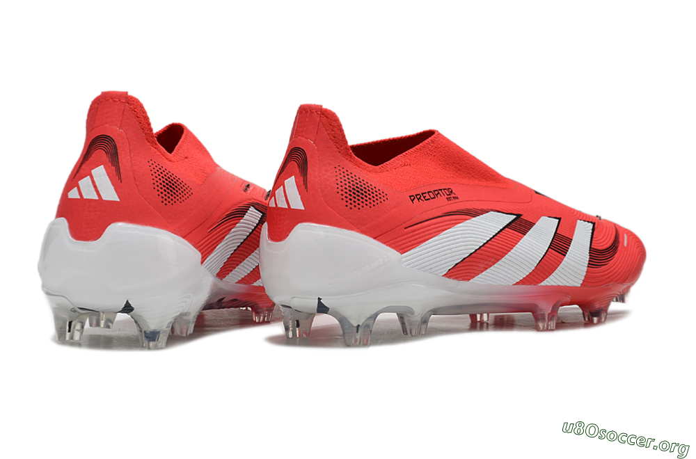 Adidas Predator Elite 25 Laceless FG Football Boots - Red/White/Black 7