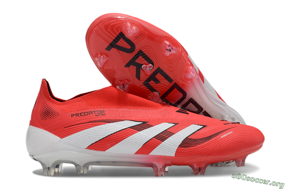 Adidas Predator Elite 25 Laceless FG Football Boots - Red/White/Black 2