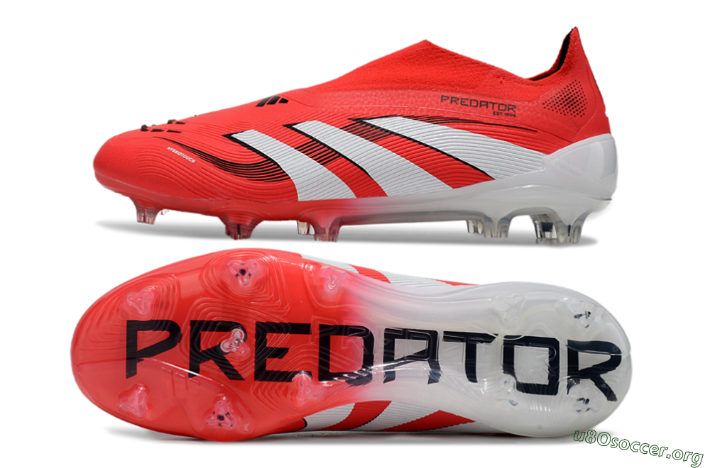 Adidas Predator Elite 25 Laceless FG Football Boots - Red/White/Black 1