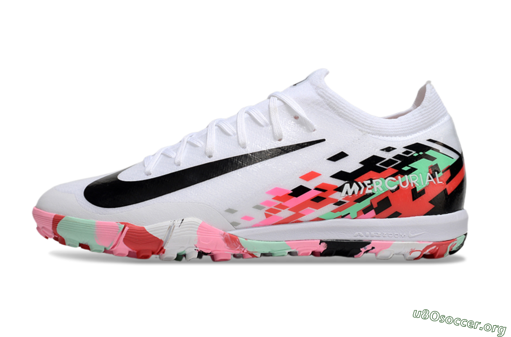 Nike Air Zoom Mercurial Vapor 16 Elite TF Football Shoes - White/Black/Red 3