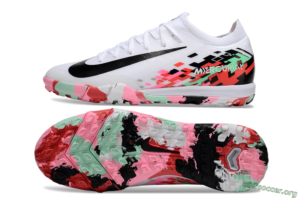 Nike Air Zoom Mercurial Vapor 16 Elite TF Football Shoes - White/Black/Red 1