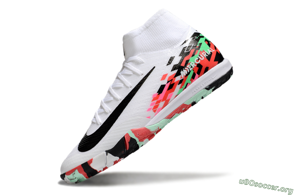 Nike Air Zoom Mercurial Superfly 10 Elite TF Football Shoes - White/Black/Red 5