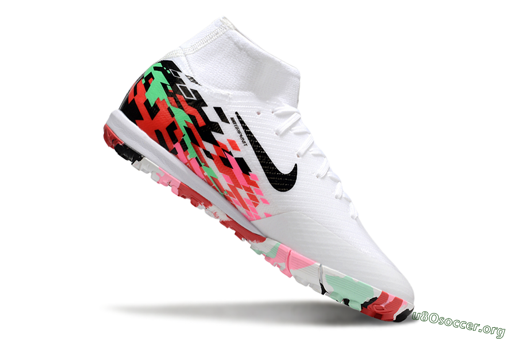 Nike Air Zoom Mercurial Superfly 10 Elite TF Football Shoes - White/Black/Red 4