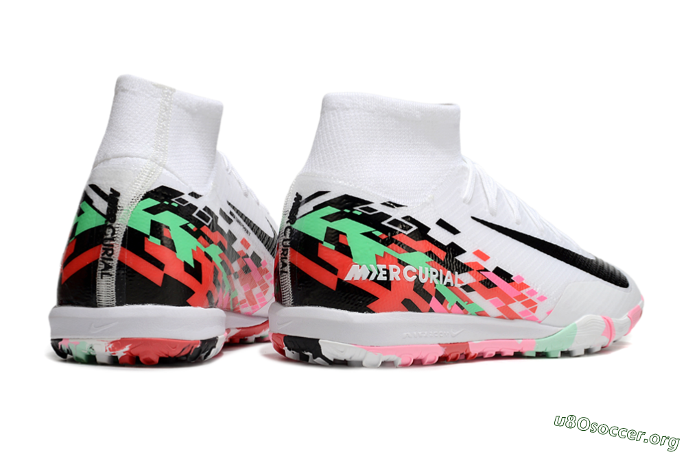 Nike Air Zoom Mercurial Superfly 10 Elite TF Football Shoes - White/Black/Red 6