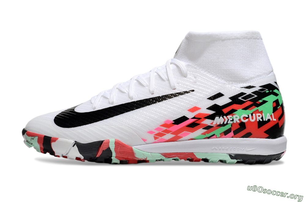 Nike Air Zoom Mercurial Superfly 10 Elite TF Football Shoes - White/Black/Red 3