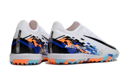 Nike Air Zoom Mercurial Vapor 16 Elite TF Football Shoes - White/Black/Orange