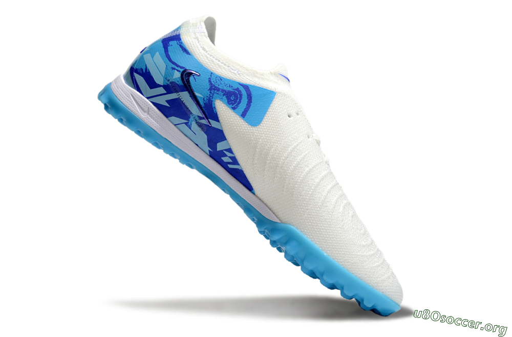Nike Phantom GX 2 Elite TF Football Shoes - Beige/Blue/White 4