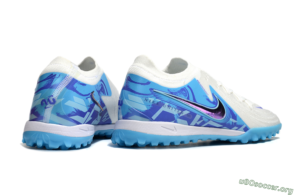 Nike Phantom GX 2 Elite TF Football Shoes - Beige/Blue/White 6