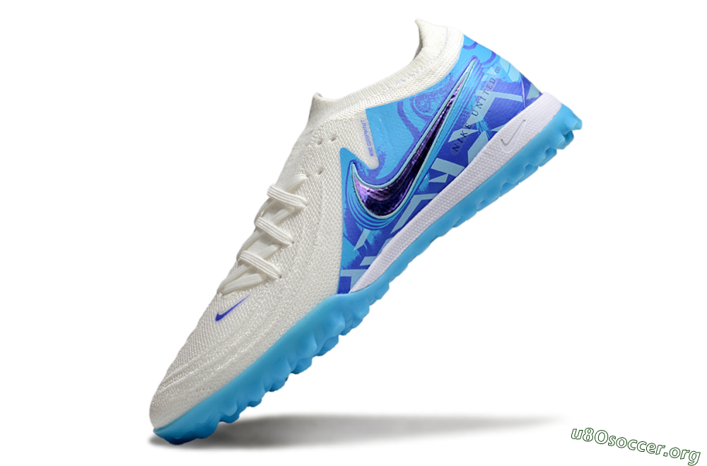Nike Phantom GX 2 Elite TF Football Shoes - Beige/Blue/White 5