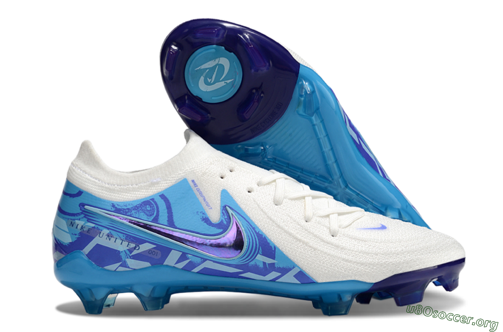 Nike Phantom Luna Elite FG Football Boots - Beige/Blue/White 2