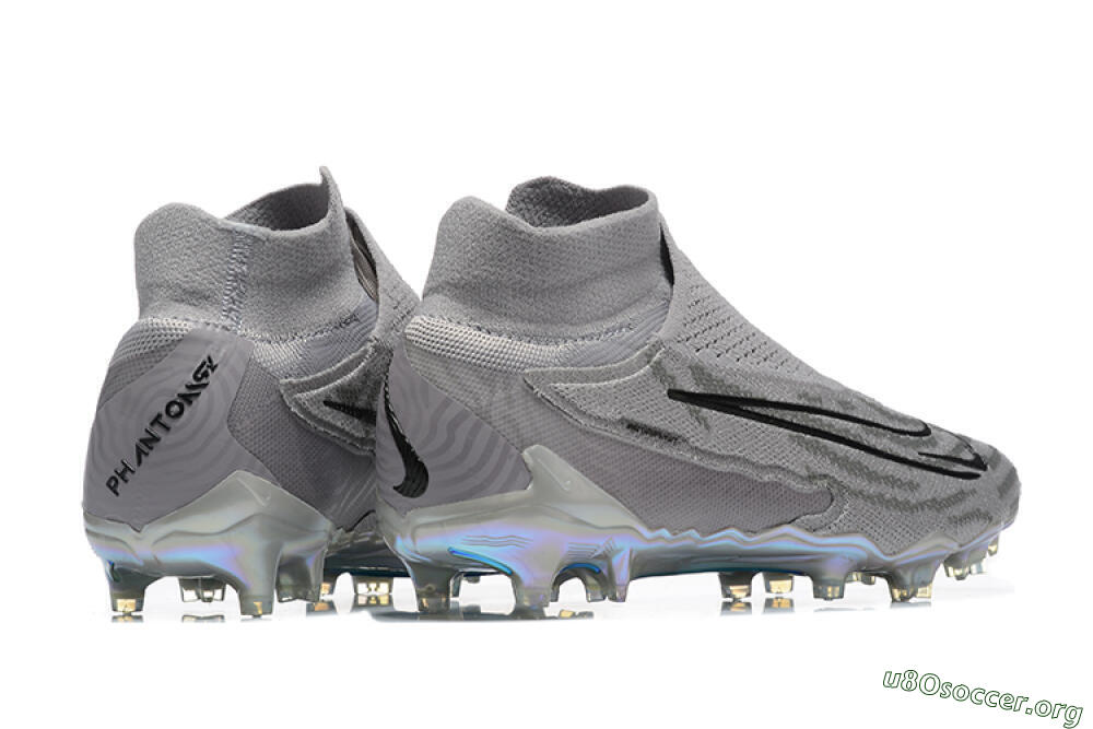 Nike Phantom GX 2 Elite FG Football Boots - Grey/Black/Gold 9