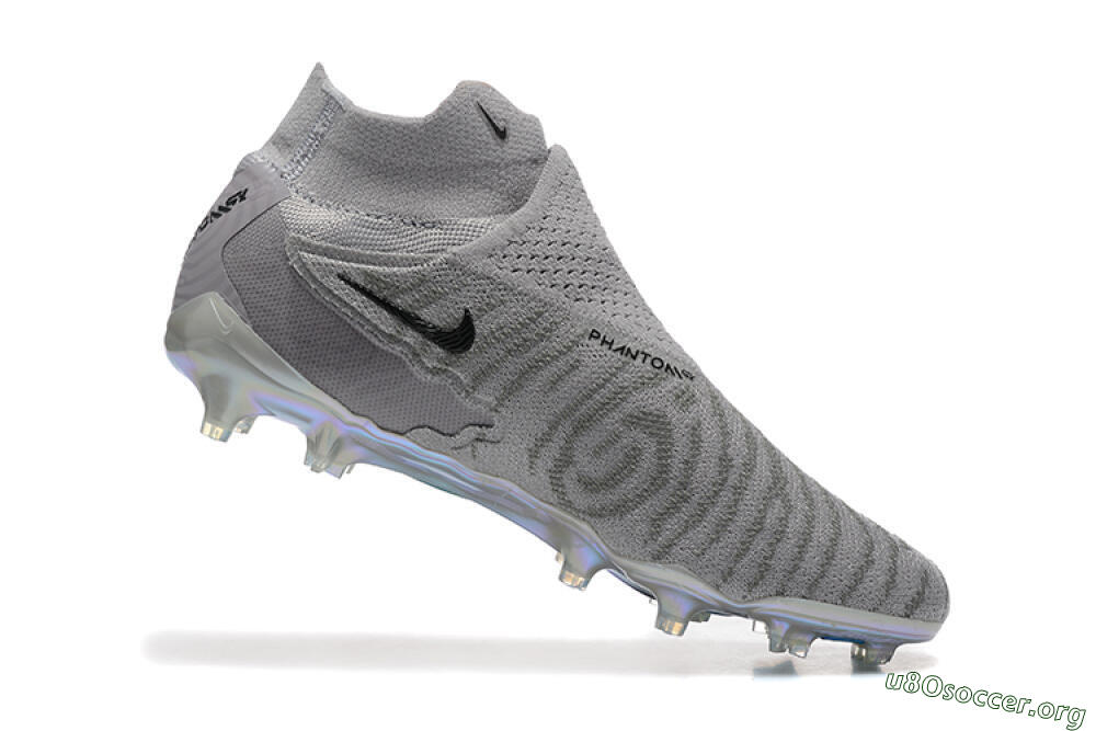 Nike Phantom GX 2 Elite FG Football Boots - Grey/Black/Gold 7