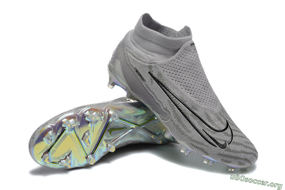 Nike Phantom GX 2 Elite FG Football Boots - Grey/Black/Gold 4